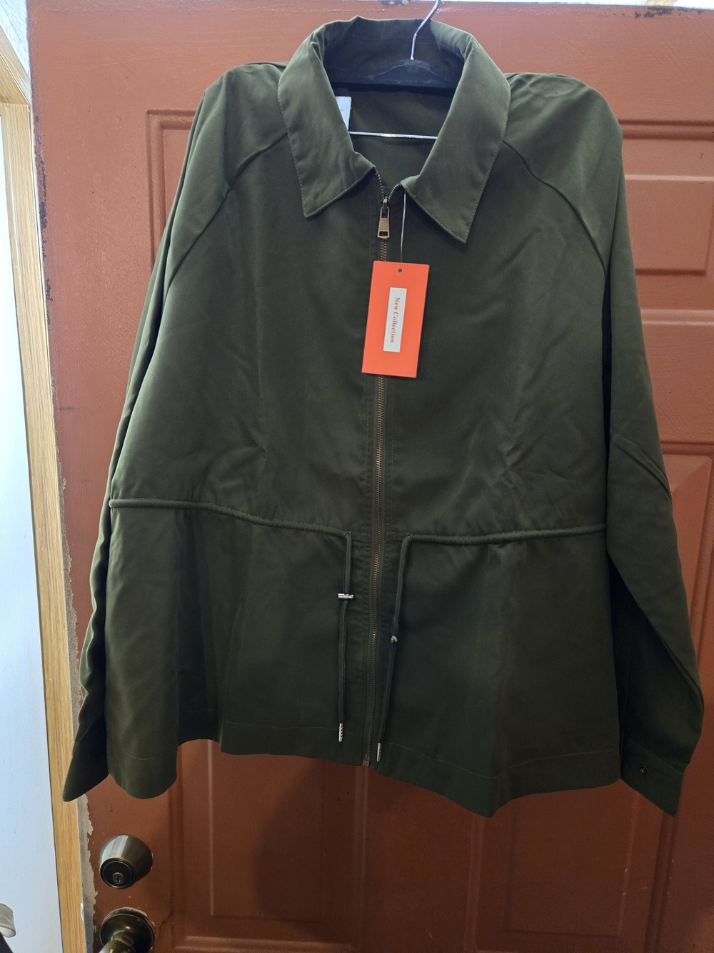 Olive Green Zip-Front Jacket